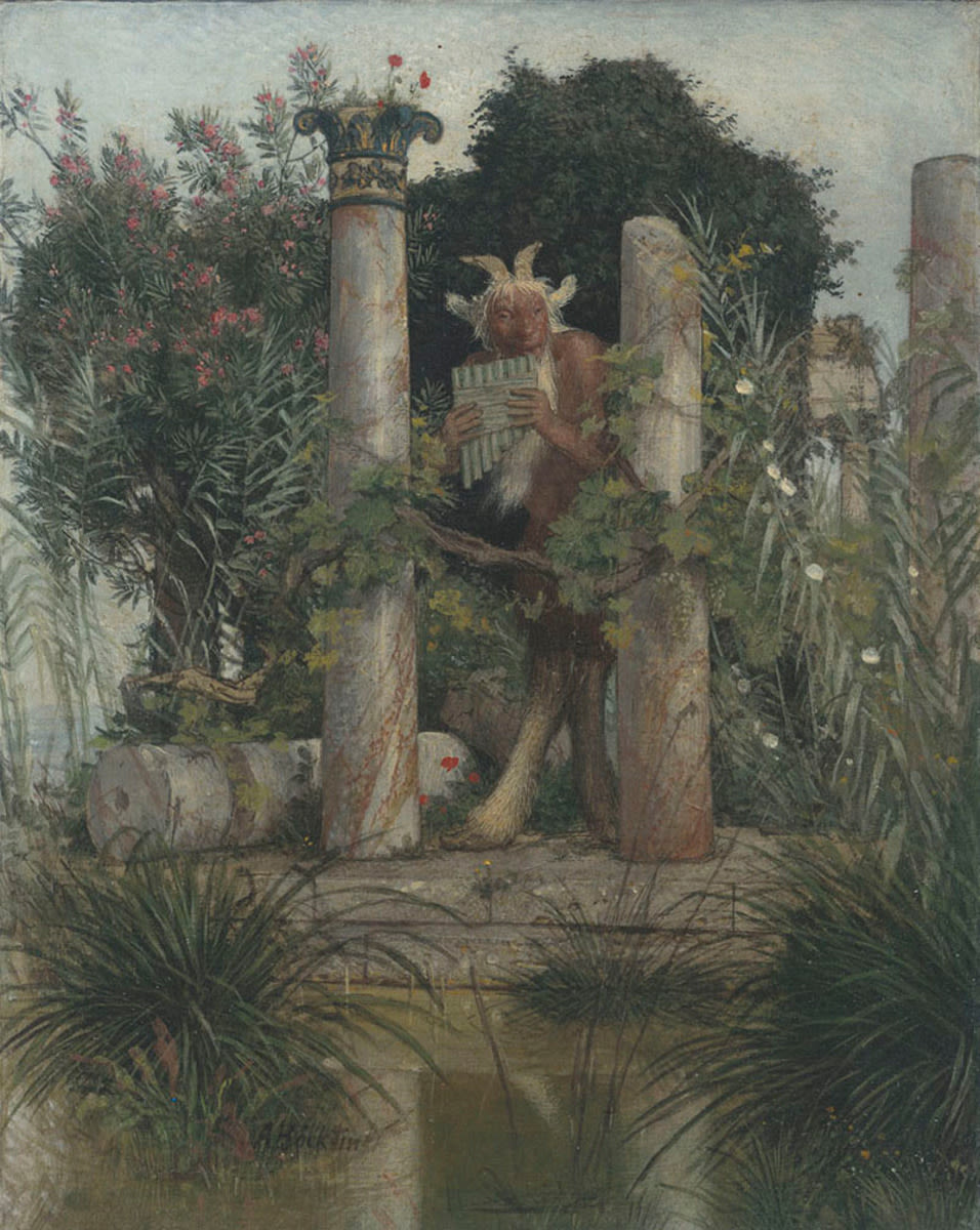 https://commons.wikimedia.org/wiki/File:Böcklin_-_Faun,_die_Syrinx_blasend,_um_1875,_8741,_Pinakothek_München.jpg